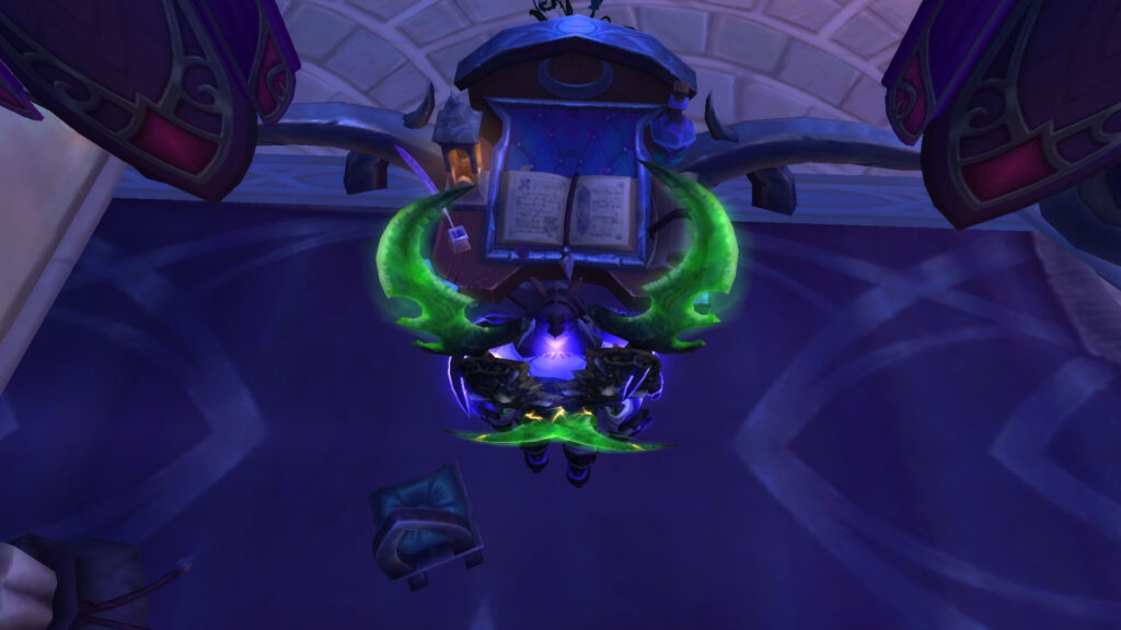 WoW The Night Elf is reading a book